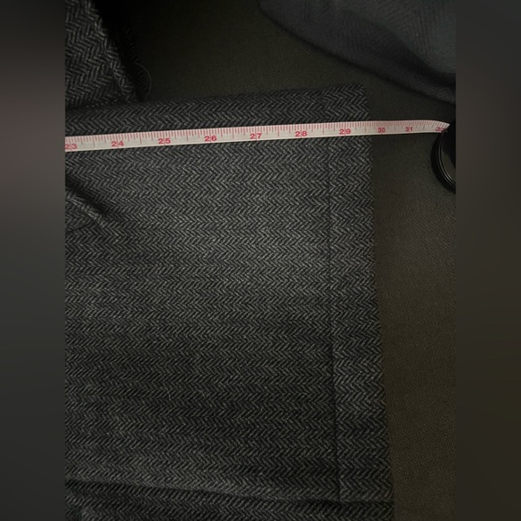 RALPH LAUREN Mens Gray and Black Tweed Overcoat - Size Medium - Picture 5 of 7